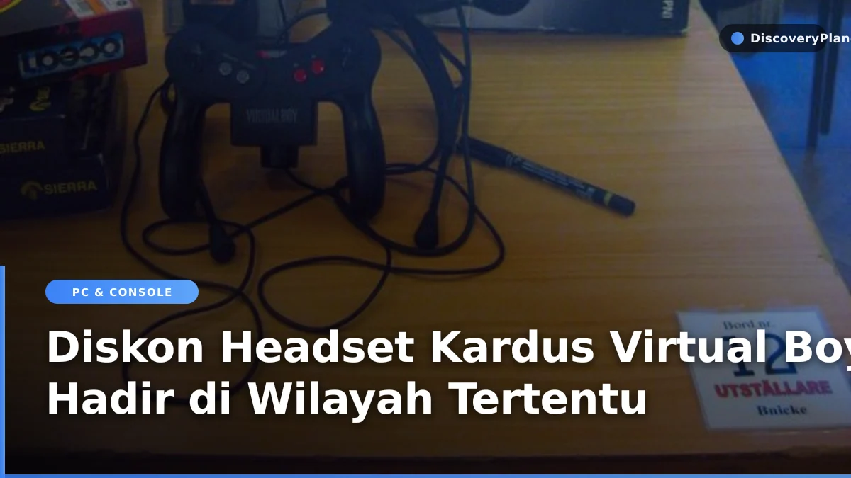 Headset kardus Virtual Boy bergaya retro dari Nintendo