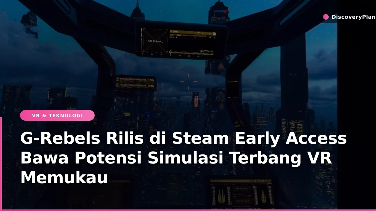 Tampilan kokpit simulasi penerbangan dalam teknologi virtual reality