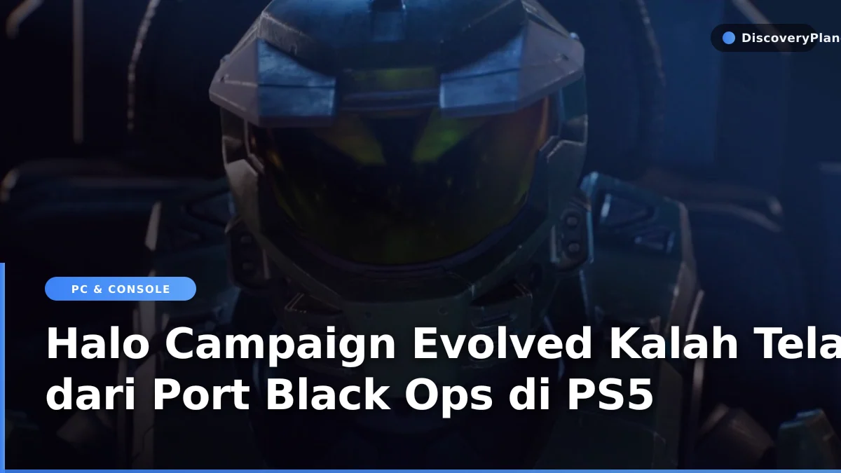 Konsol PlayStation 5 dengan stik controller di atas meja gaming
